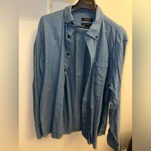 Large Light Denim Blue Banana Republic Casual Button down sweater
